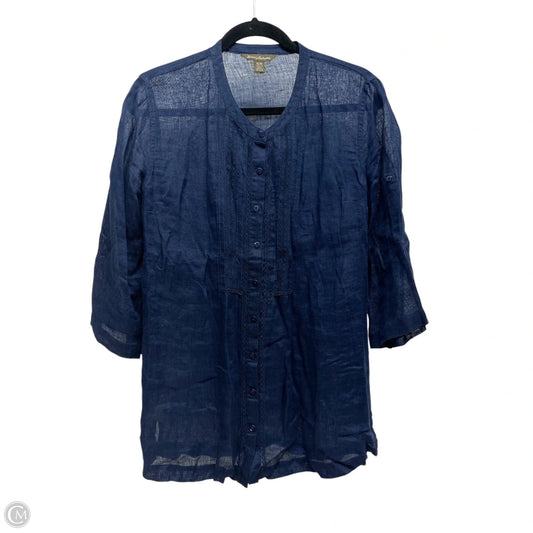 Top 3/4 Sleeve By Tommy Bahama In Navy, Size: M