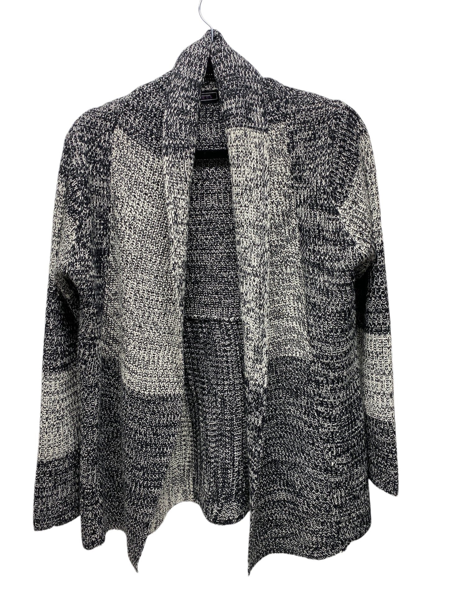 Cardigan By Clothes Mentor In Black & White, Size: M