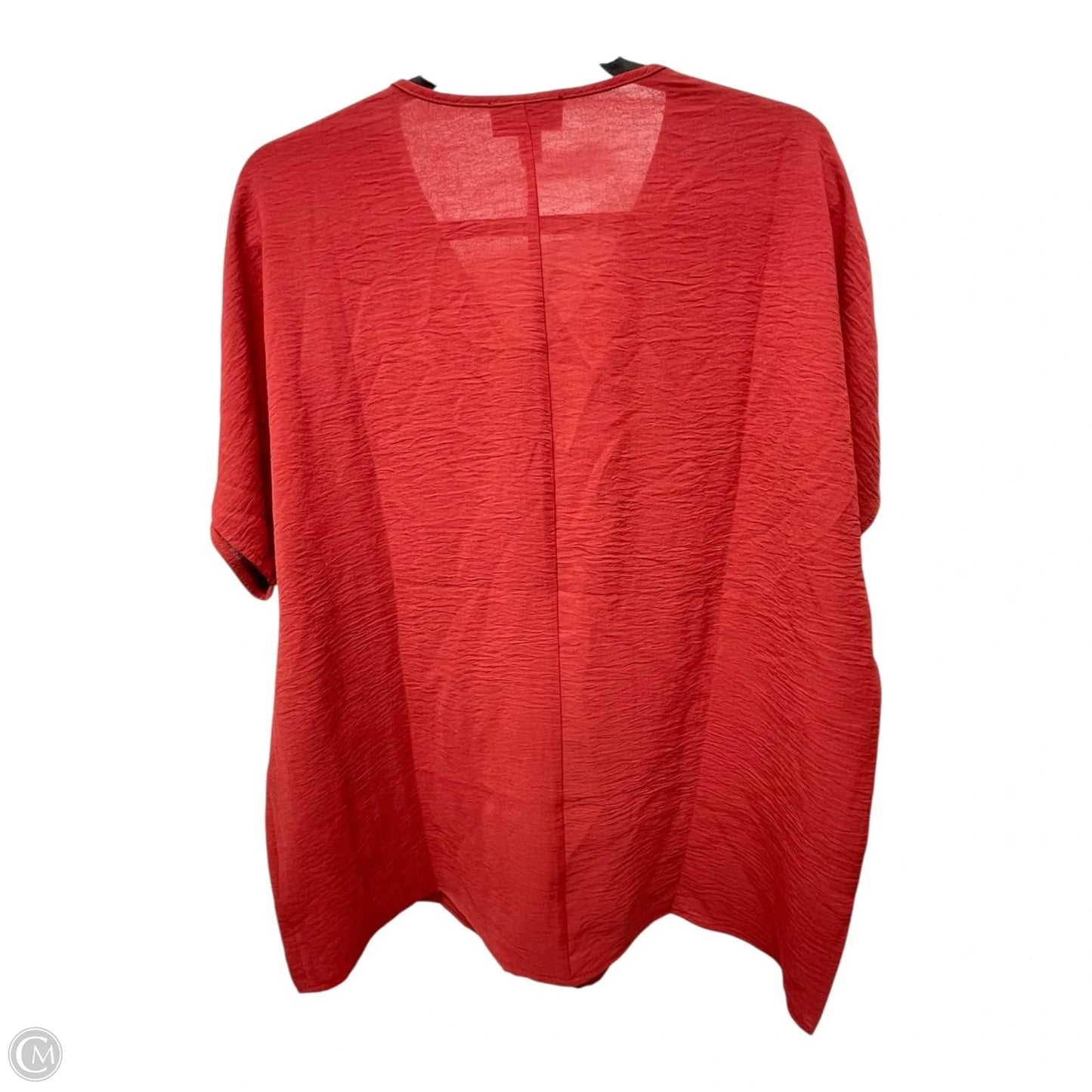 Top Short Sleeve By moco In Red, Size: M
