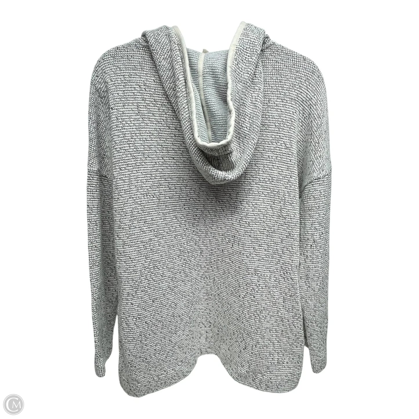 Sweatshirt Hoodie By Lou And Grey In Black & White, Size: M