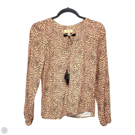 Top Long Sleeve By Kachel In Animal Print, Size: 2