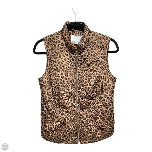 Vest Puffer & Quilted By Charter Club In Animal Print, Size: Xs