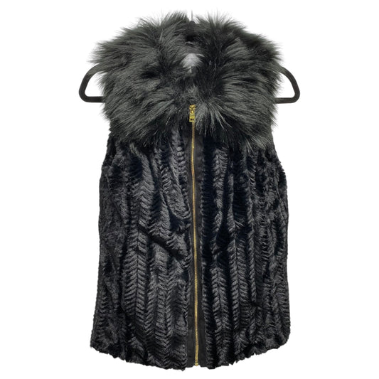 Vest Faux Fur & Sherpa By Marc New York In Black, Size: Xs