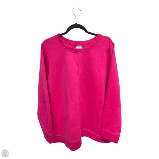 Sweatshirt Crewneck By Chicos Private Collection In Pink, Size: L