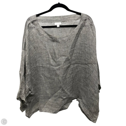Top 3/4 Sleeve By Pure Jill In Grey, Size: Xl