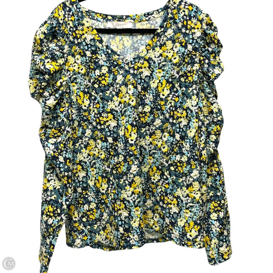 Top Long Sleeve By Loft In Floral Print, Size: Xl