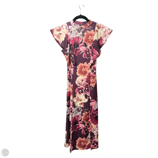 Dress Casual Midi By Boohoo Boutique In Floral Print, Size: 6
