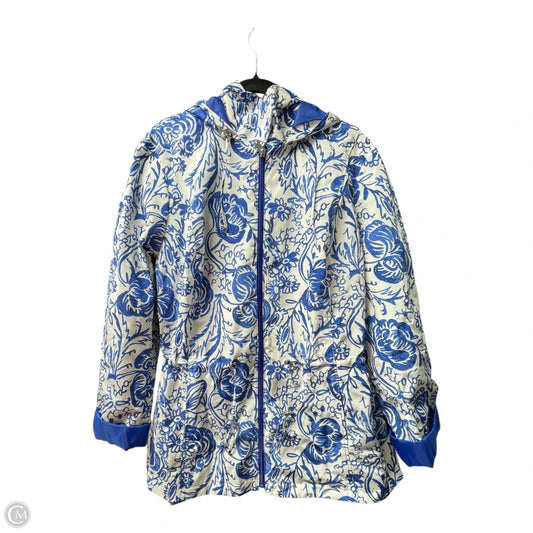 Coat Raincoat By Charter Club In Blue & White, Size: Xl