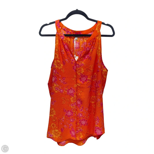 Top Sleeveless By Rose And Olive In Floral Print, Size: L