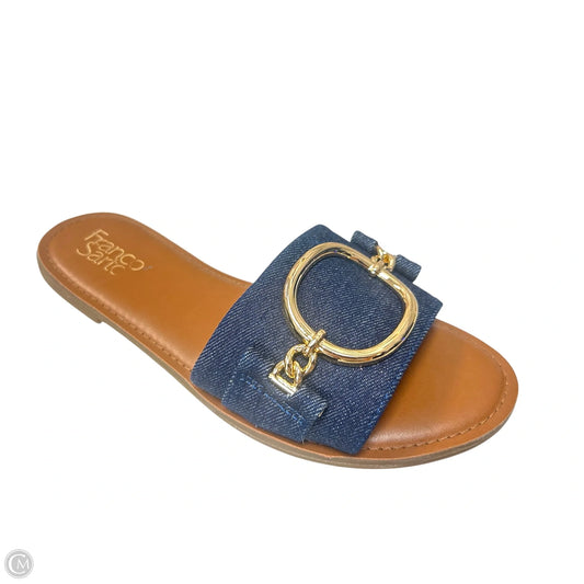 Sandals Flats By Franco Sarto In Blue & Brown, Size: 7.5