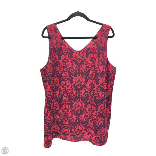 Top Sleeveless By Cabi In Purple & Red, Size: Xl