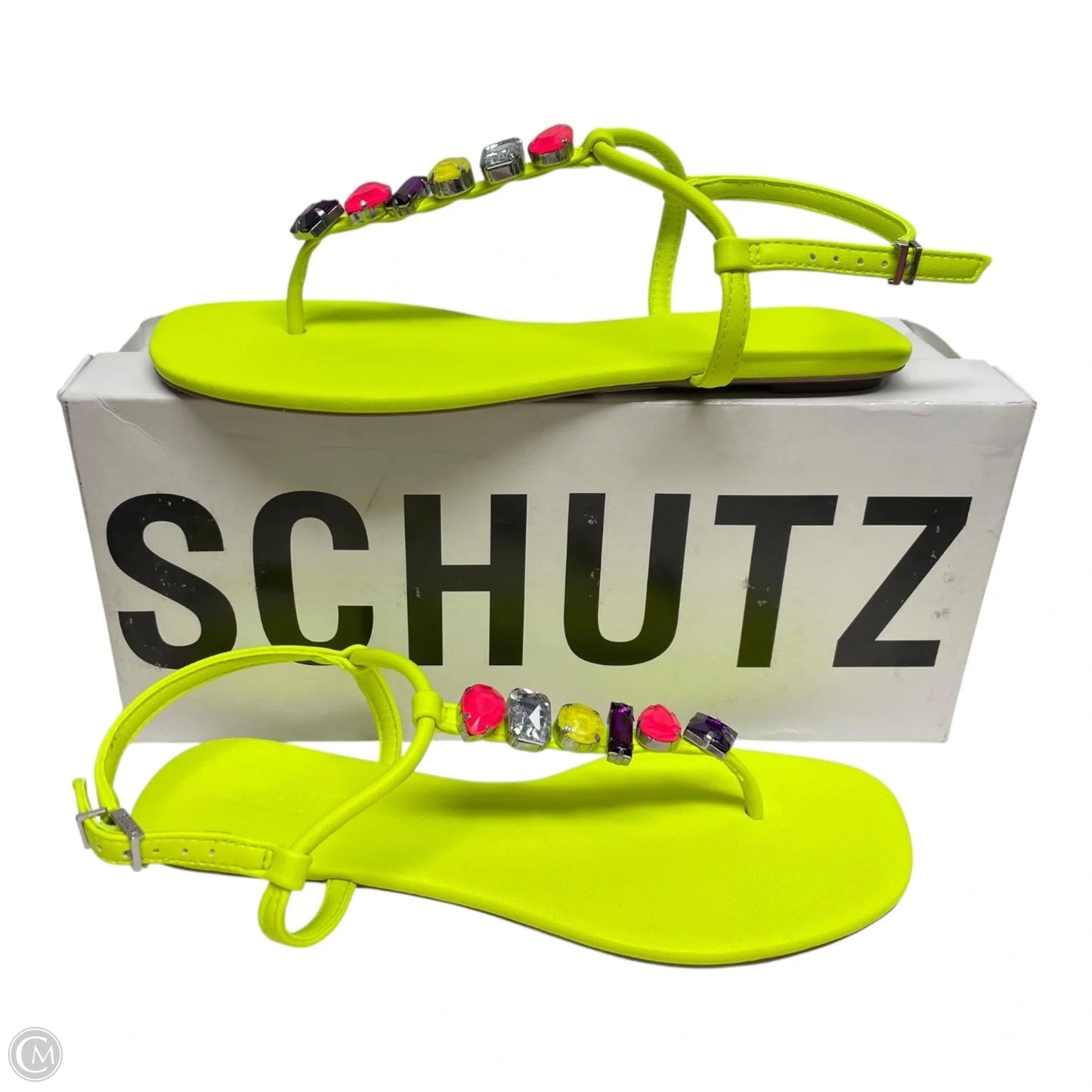 Sandals Flats By Clothes Mentor In Yellow, Size: 6.5