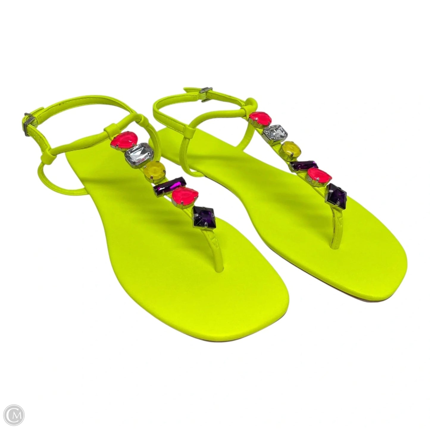 Sandals Flats By Clothes Mentor In Yellow, Size: 6.5