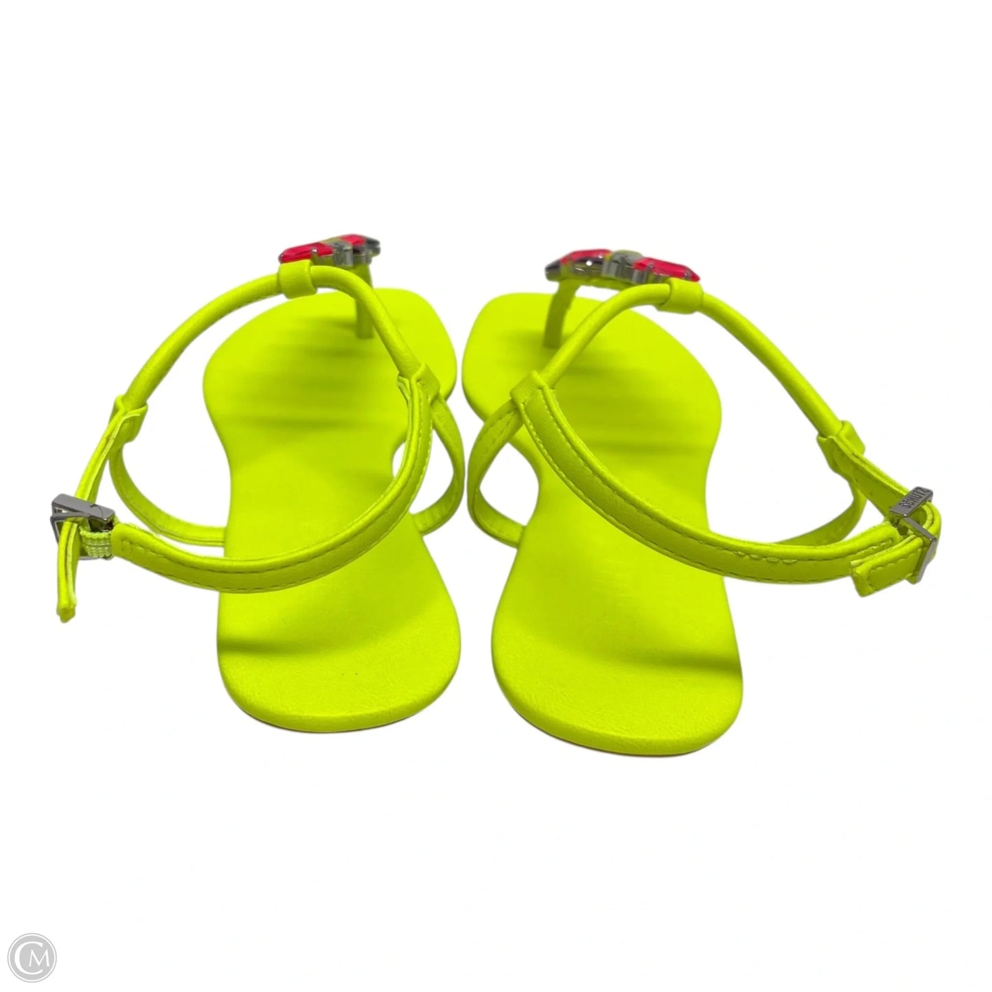 Sandals Flats By Clothes Mentor In Yellow, Size: 6.5