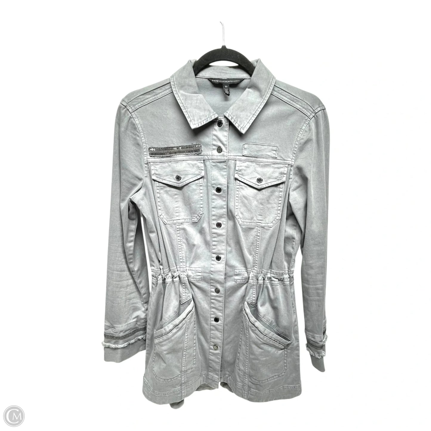 Jacket Utility By White House Black Market In Grey, Size: Xs