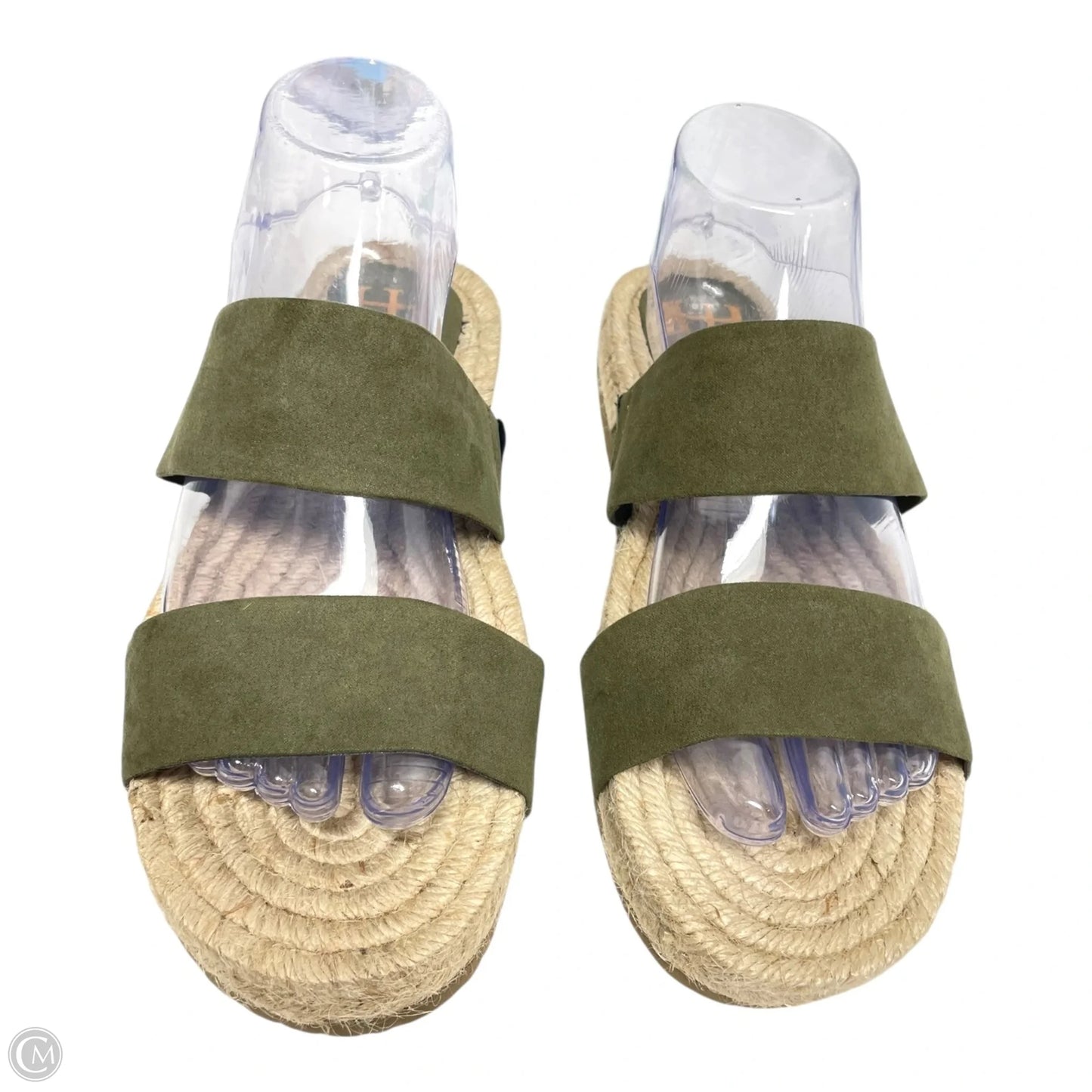 Sandals Flats By Haute Hippie In Green & Tan, Size: 8