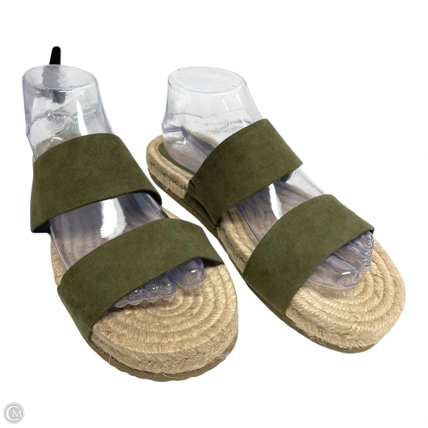 Sandals Flats By Haute Hippie In Green & Tan, Size: 8