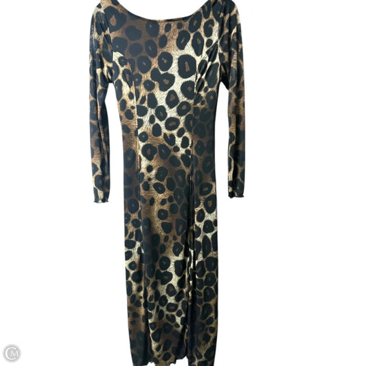 Dress Casual Midi By ELIE MCCARTHY In Animal Print, Size: S