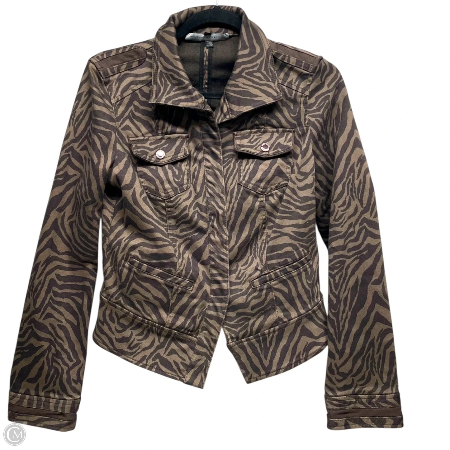 Jacket Denim By White House Black Market In Animal Print, Size: 4