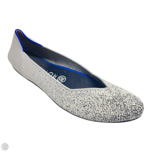 Shoes Flats By Rothys In Grey & Silver, Size: 9