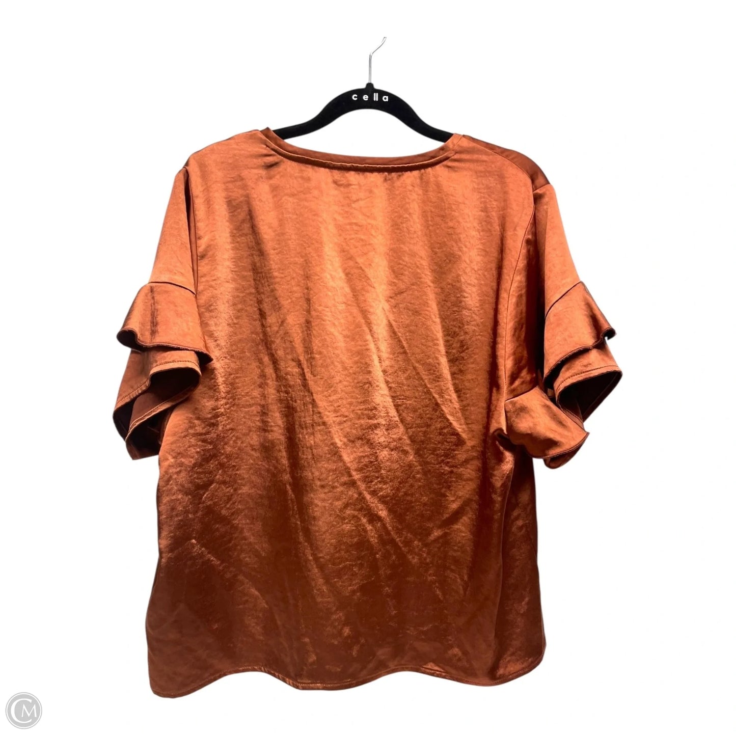 Top Short Sleeve By Lilla P In Bronze, Size: M
