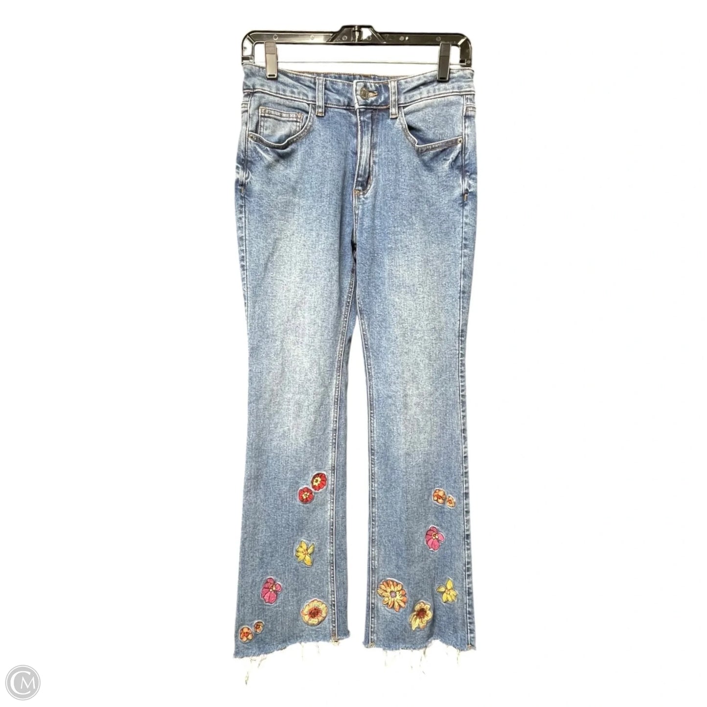 Jeans Boot Cut By Desigual In Blue Denim, Size: 8