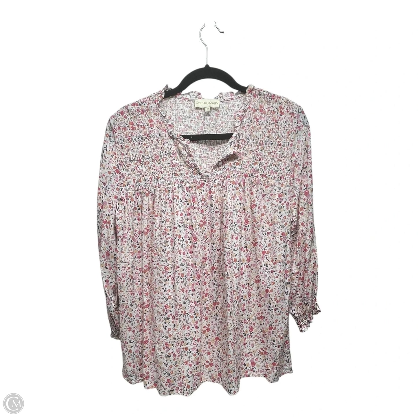 Top Long Sleeve By Cynthia Rowley In Floral Print, Size: M