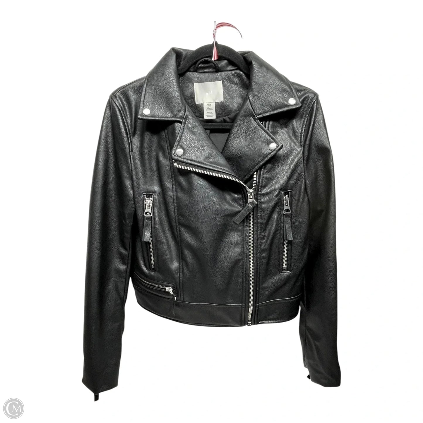 Jacket Moto By H&m In Black, Size: Xs