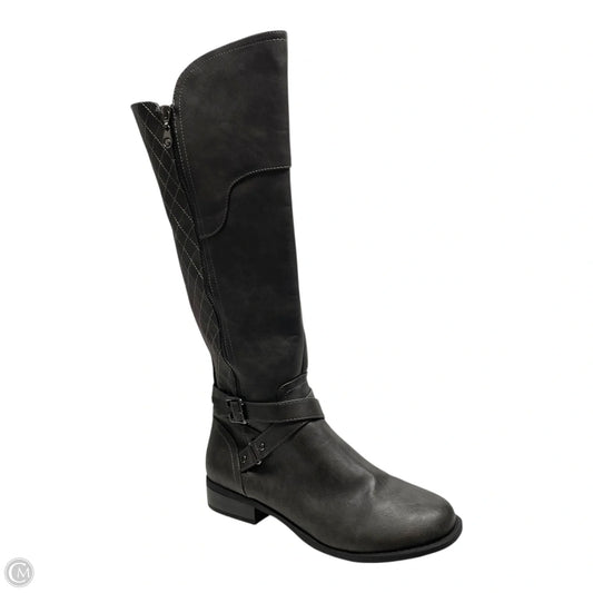 Boots Mid-calf Heels By Guess In Grey, Size: 11