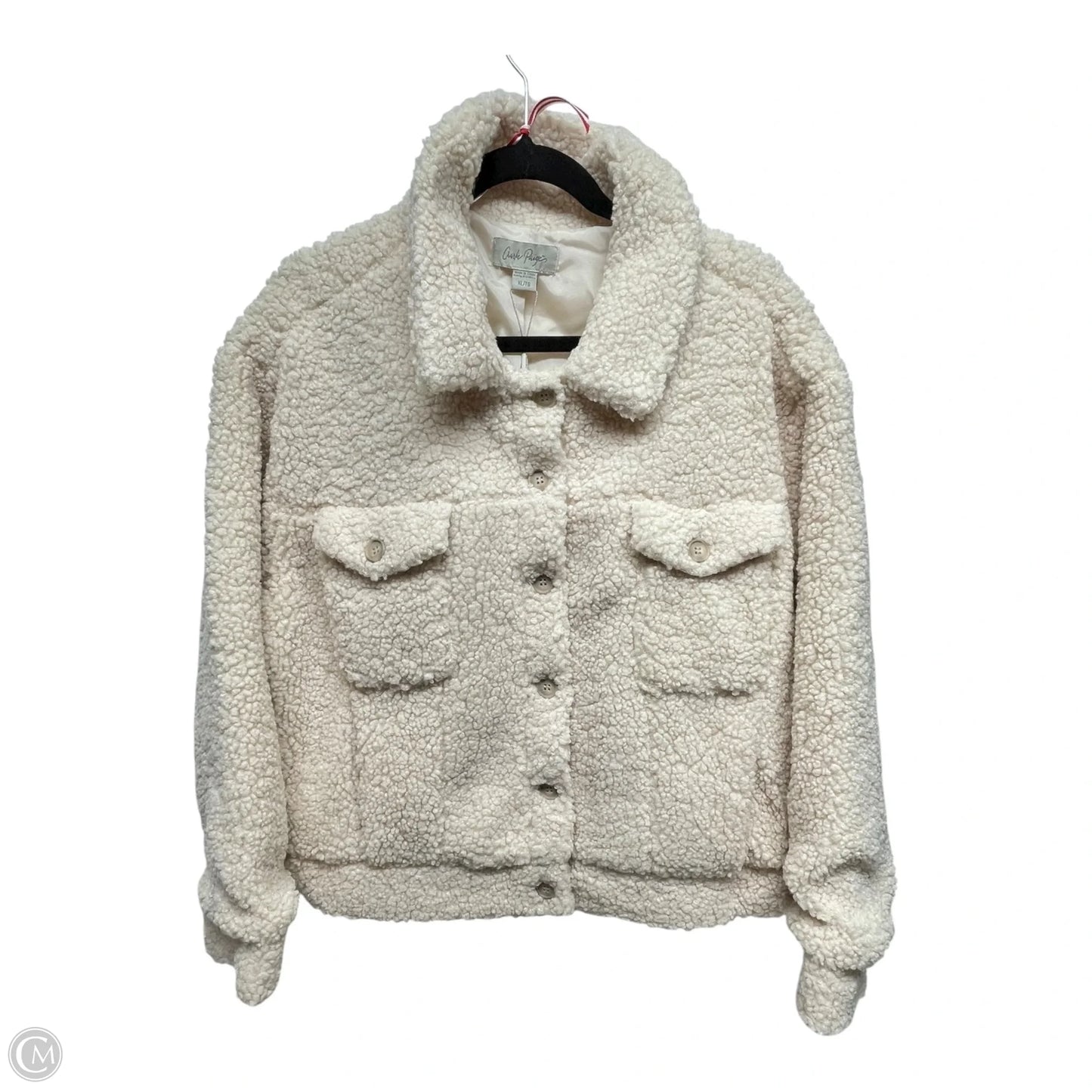 Jacket Faux Fur & Sherpa By Charlie Paige In Cream, Size: Xl