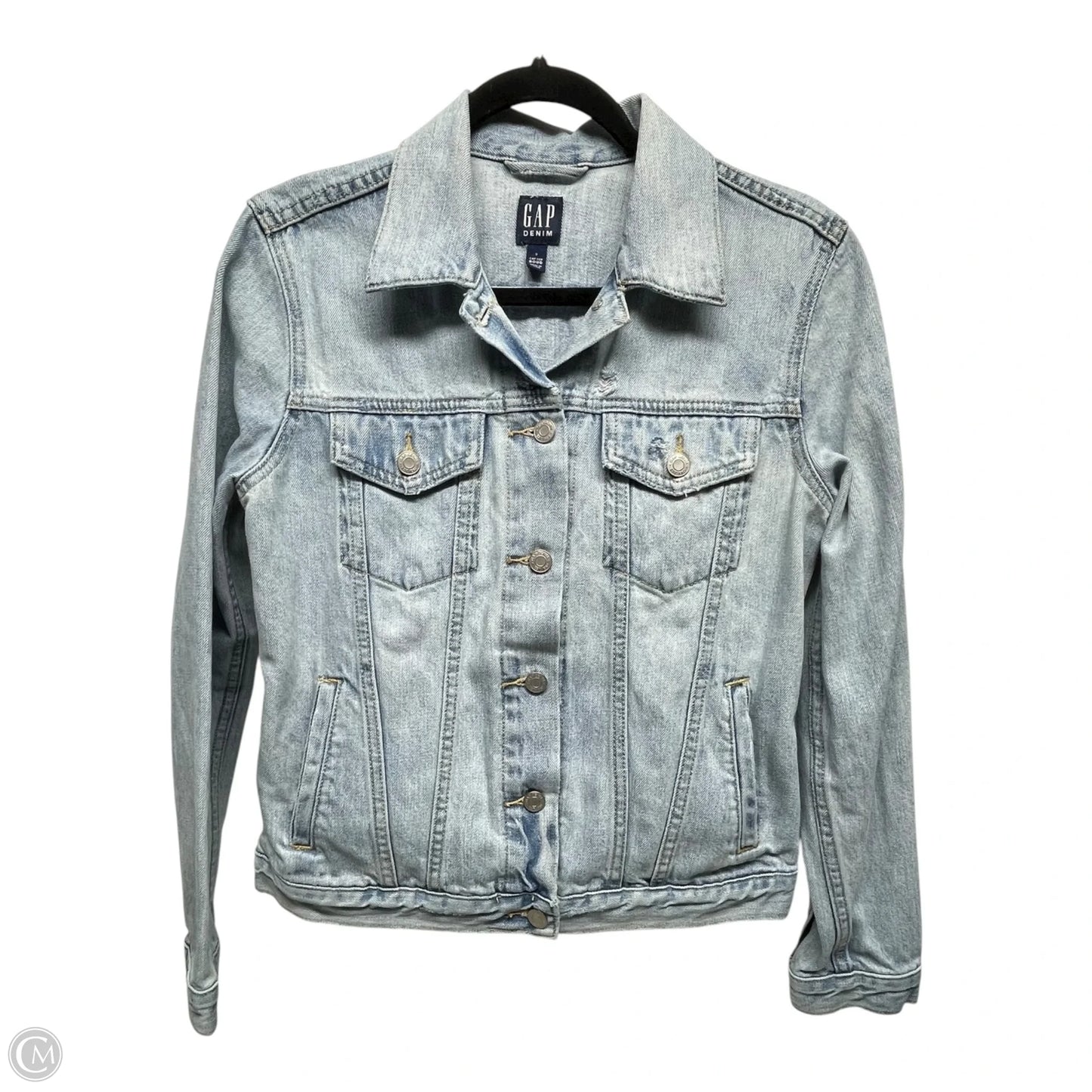 Jacket Denim By Gap In Blue Denim, Size: S