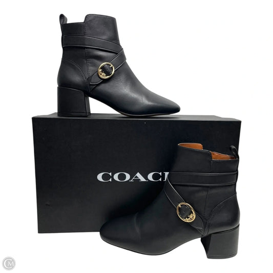 Boots Designer By Coach In Black, Size: 7