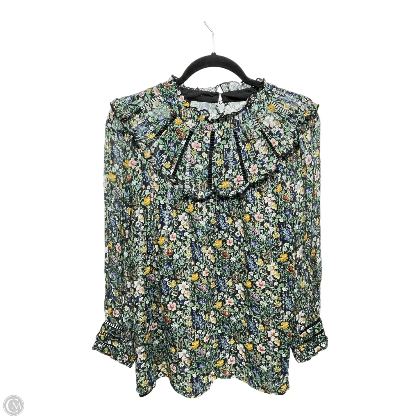 Blouse Long Sleeve By Ranna Gill In Floral Print, Size: Xs