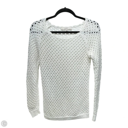 Sweater By Loft In Cream, Size: Xxsp