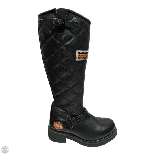 Boots Leather By Harley Davidson In Black, Size: 7