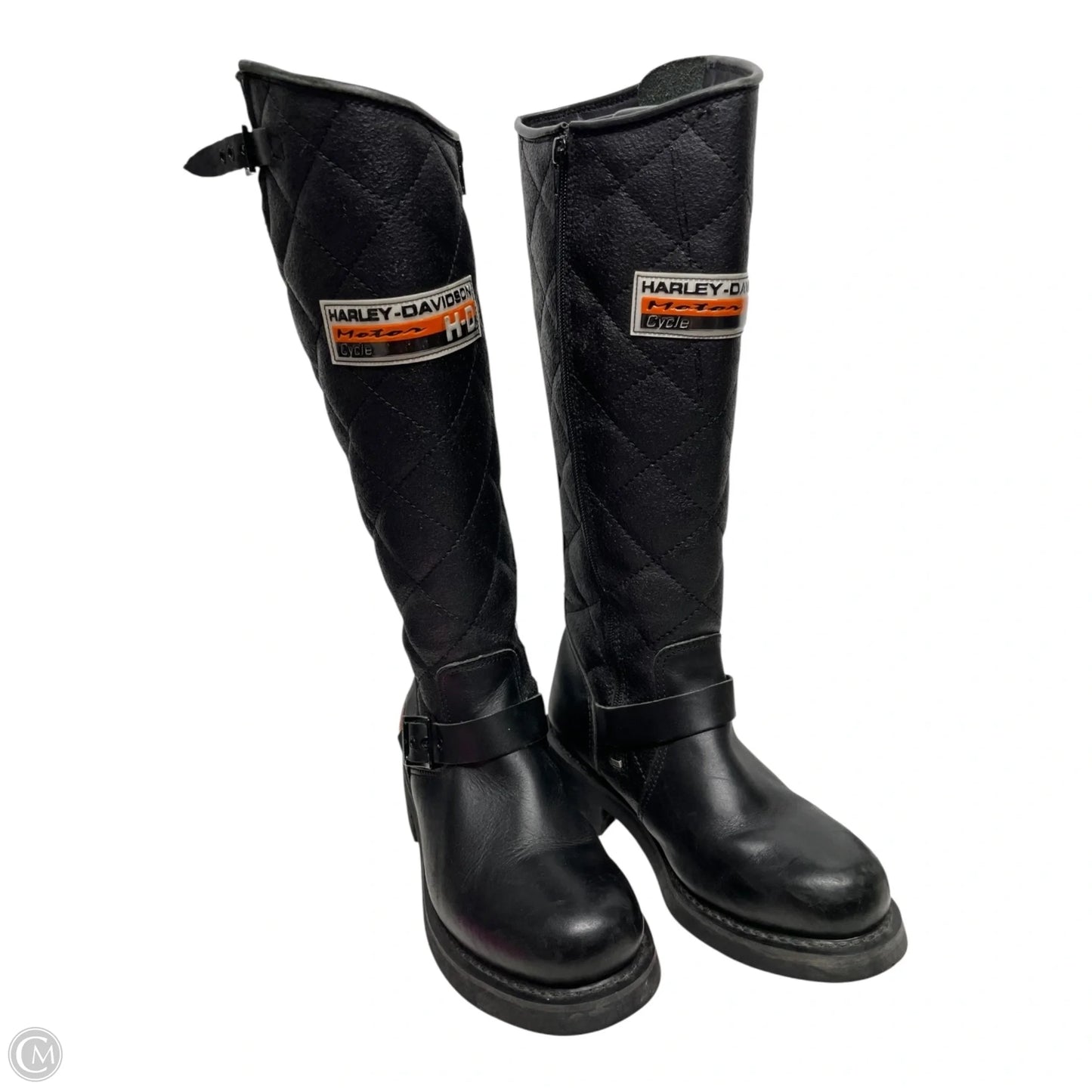 Boots Leather By Harley Davidson In Black, Size: 7