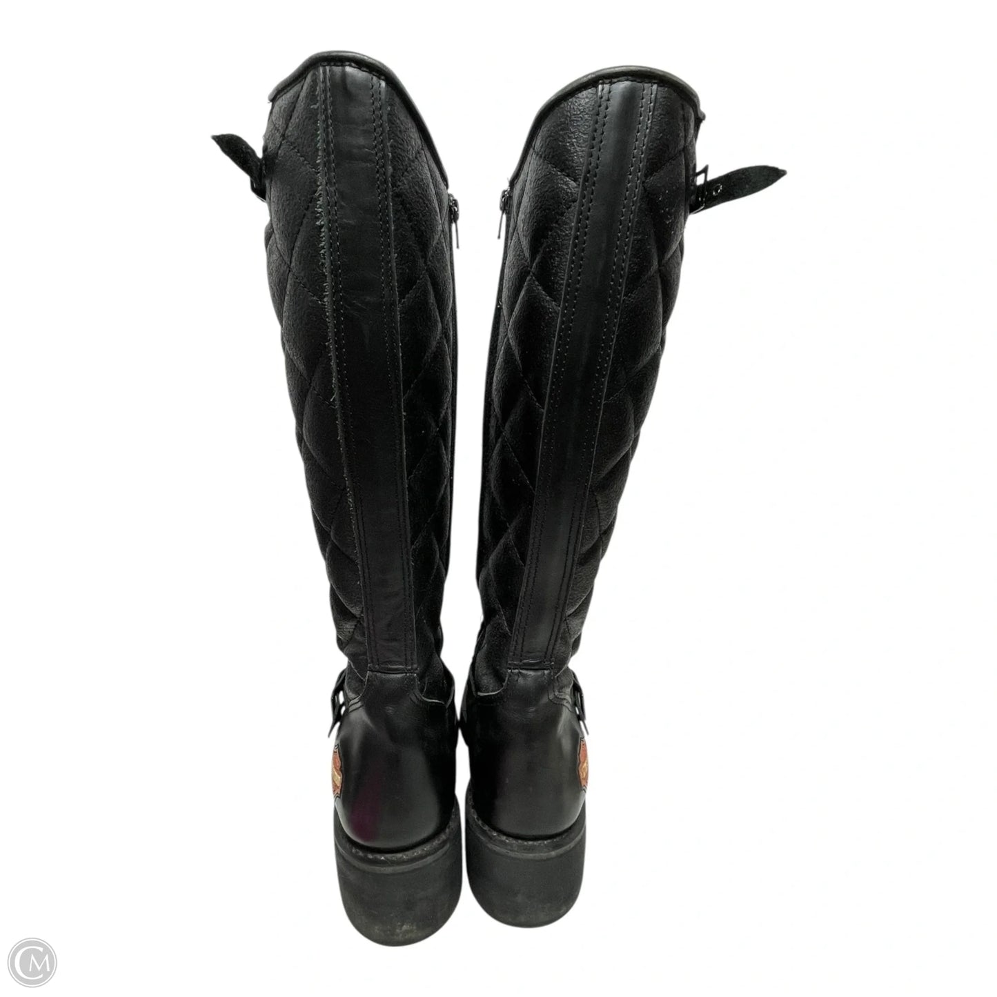 Boots Leather By Harley Davidson In Black, Size: 7
