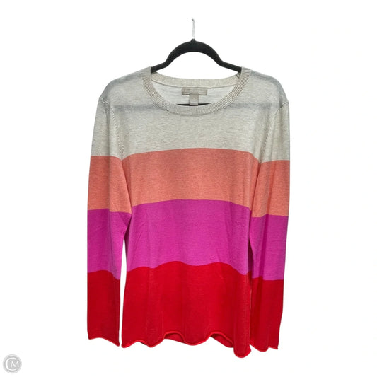 Top Long Sleeve By Banana Republic In Multi-colored, Size: L