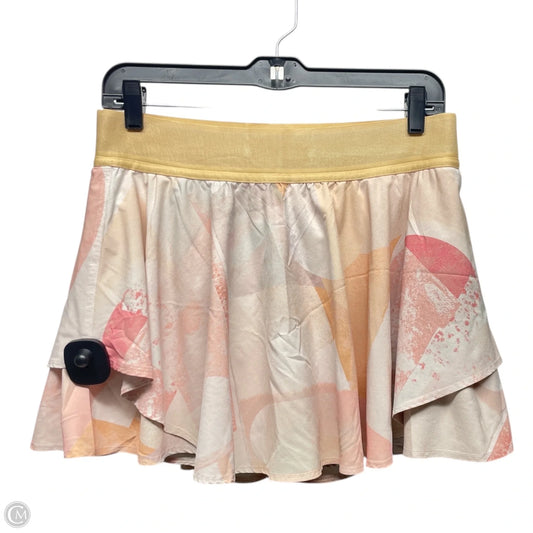 Athletic Skort By Lululemon In Pink & Yellow, Size: 10