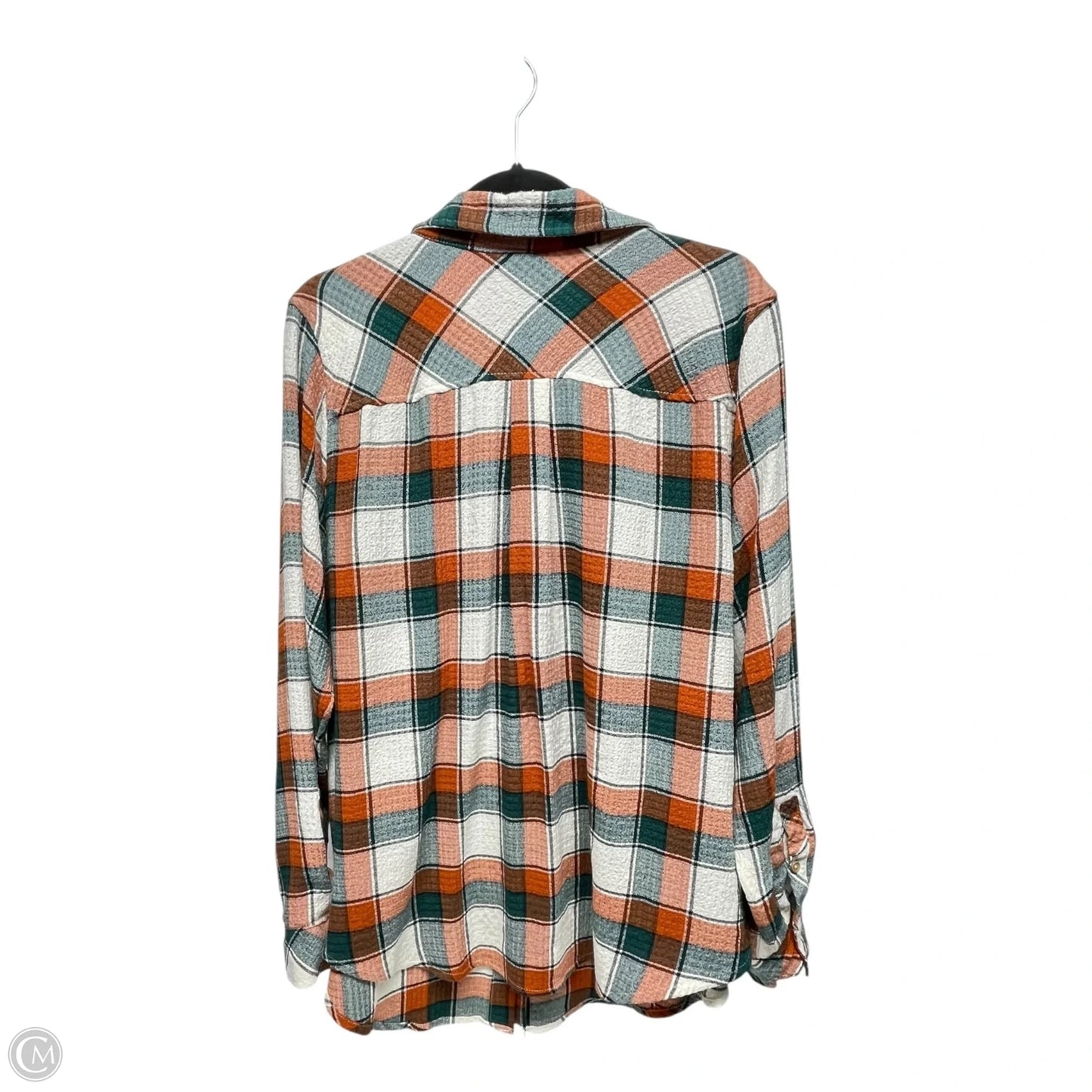 Top Long Sleeve By Torrid In Plaid Pattern, Size: 1x