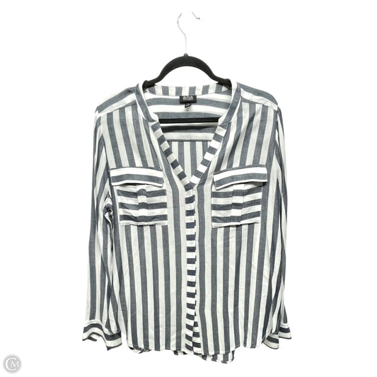 Top Long Sleeve By Ana In Striped Pattern, Size: L