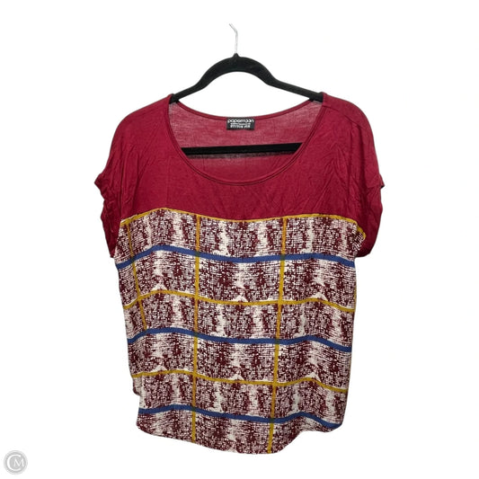 Top Short Sleeve By Papermoon In Multi-colored, Size: Lp