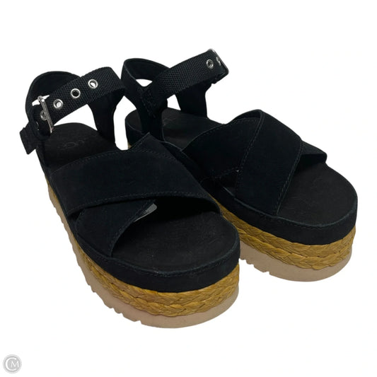 Sandals Designer By Ugg In Black, Size: 7