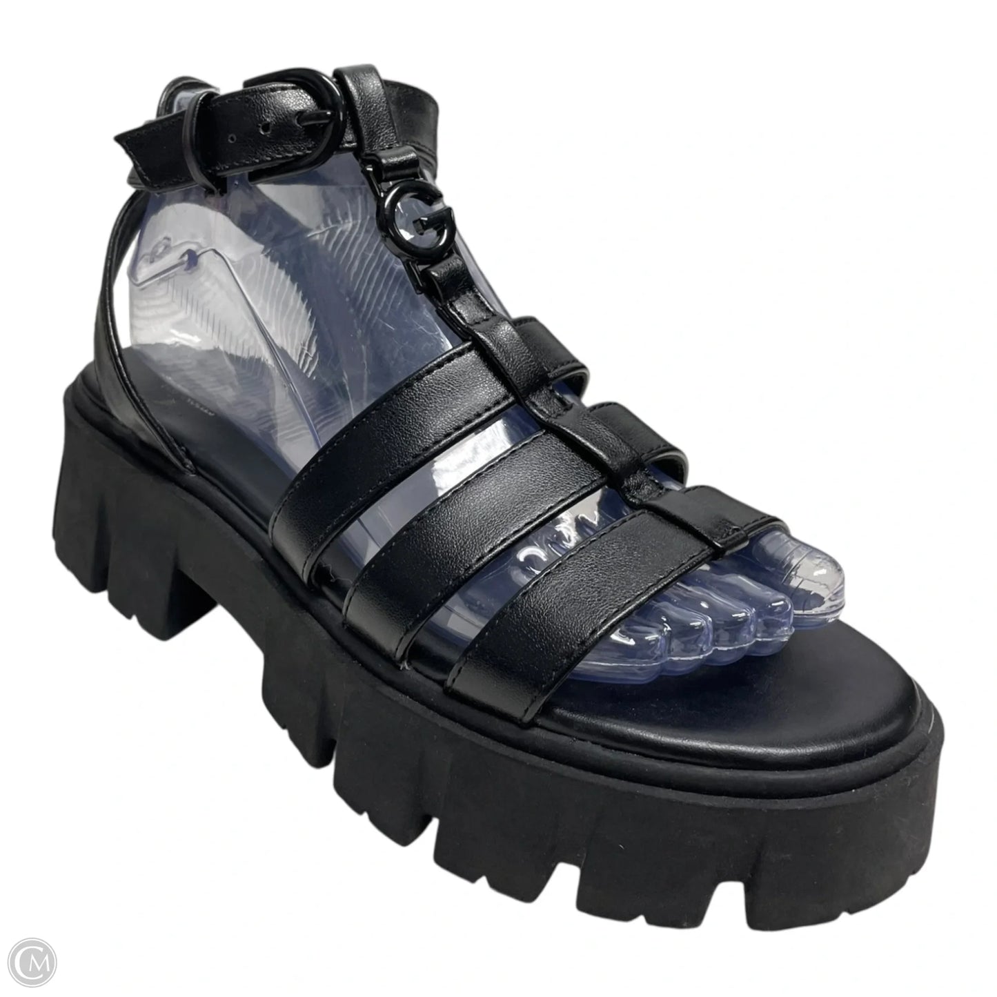 Sandals Heels Platform By yokono  In Black, Size: 7