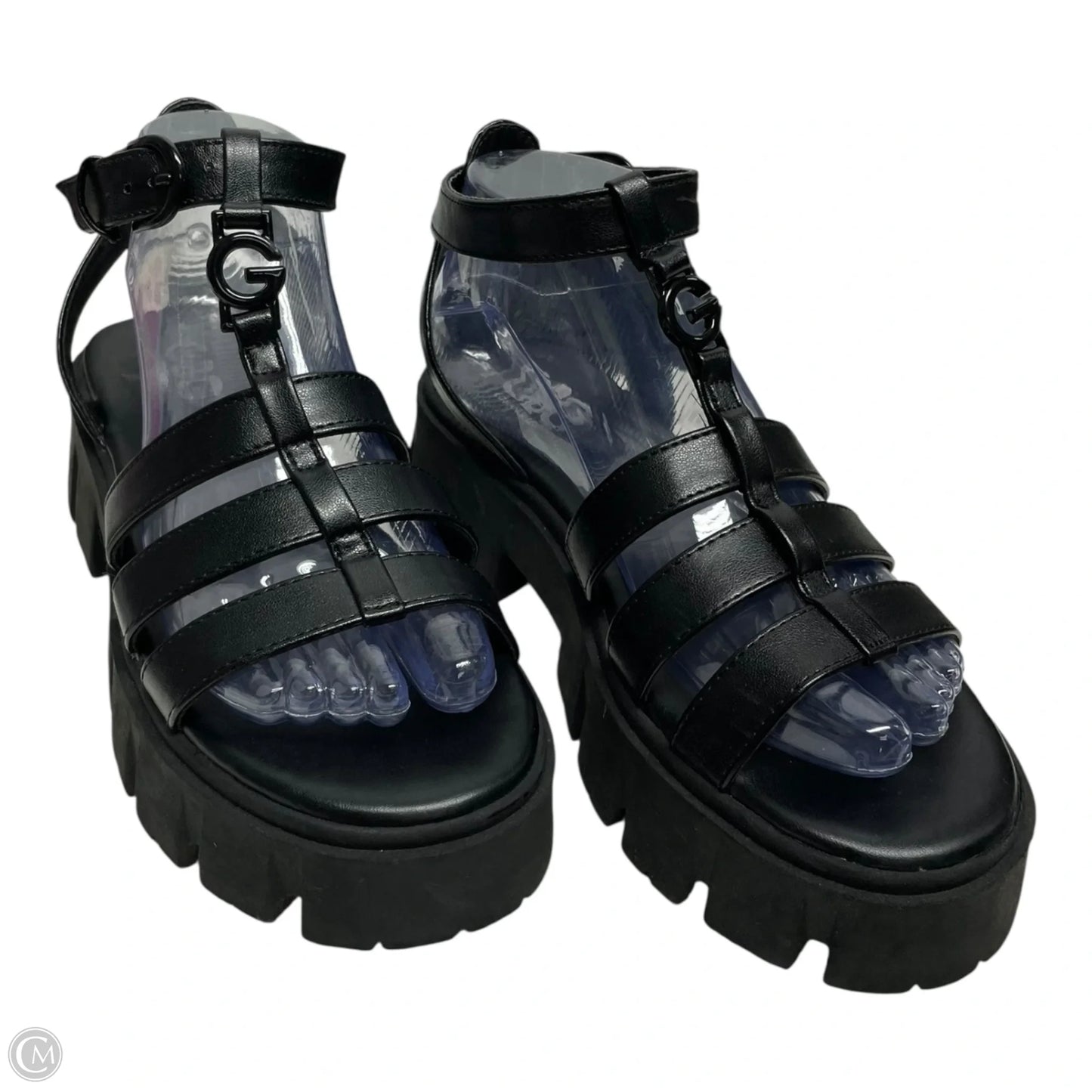 Sandals Heels Platform By yokono  In Black, Size: 7
