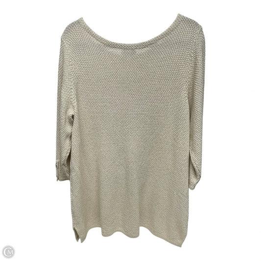 Sweater By Charter Club In Cream, Size: 1x