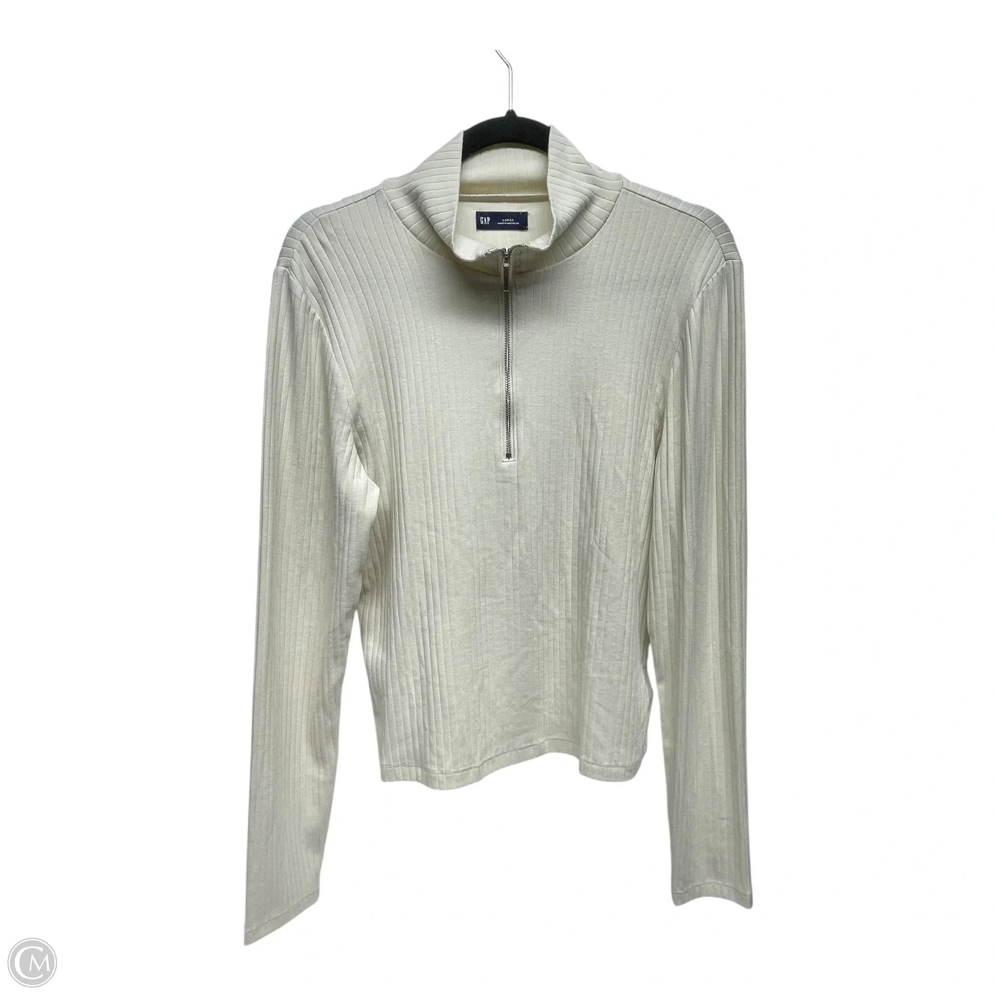 Sweatshirt Collar By Gap In Cream, Size: L