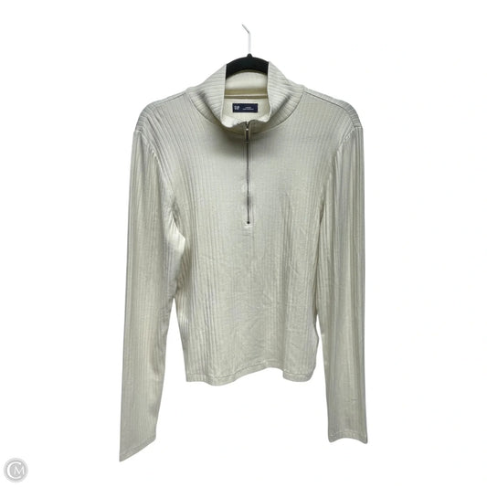 Sweatshirt Collar By Gap In Cream, Size: L