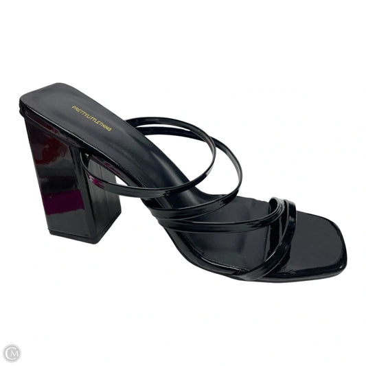 Shoes Heels Block By Pretty Little Thing In Black, Size: 8