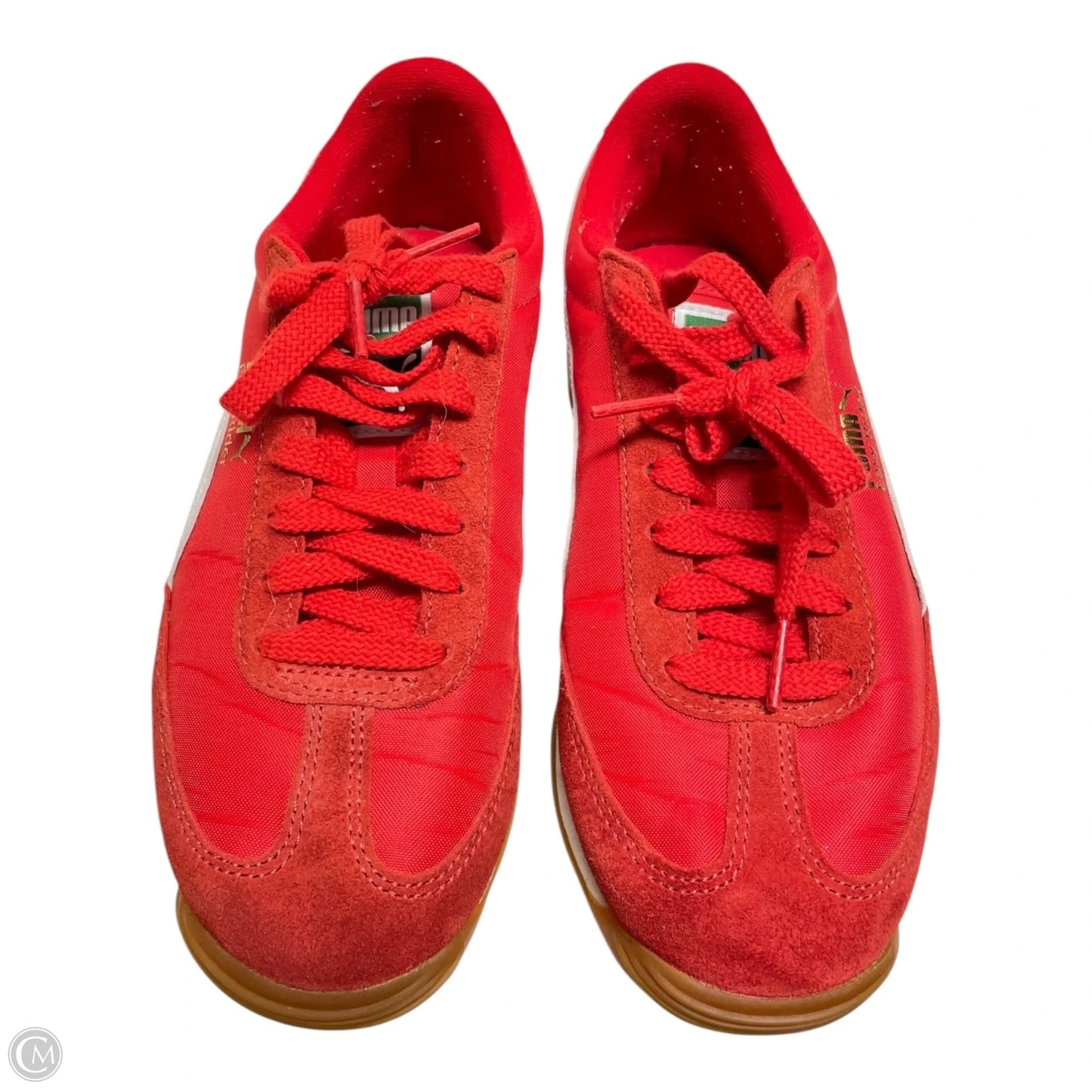 Shoes Sneakers By Puma In Red & White, Size: 7